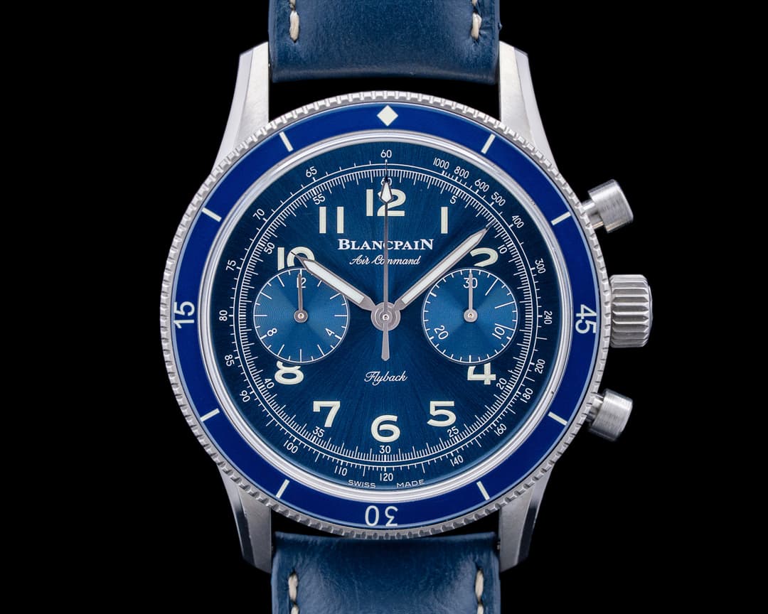 Blancpain Air Command Flyback Chronograph Titanium Blue Dial
