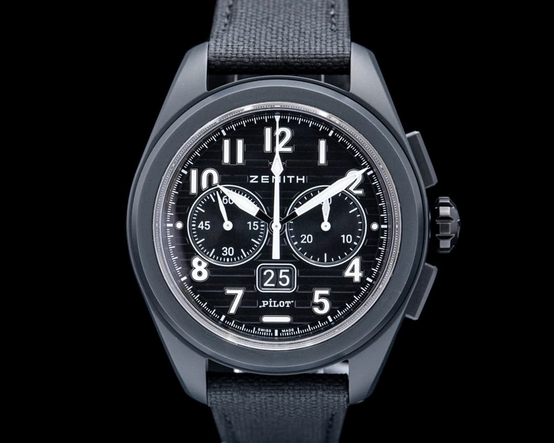 Zenith Pilot Big Date Flyback Black Ceramic Black Dial