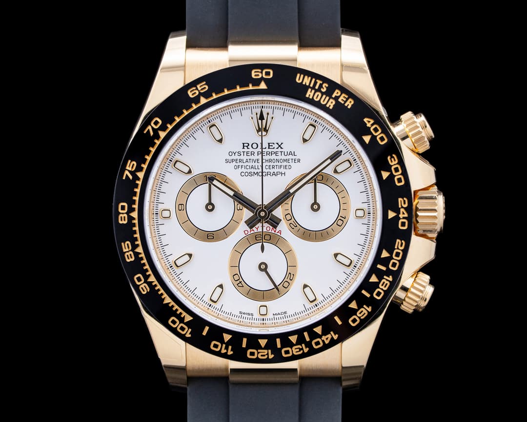 Rolex 116518LN Daytona 18K Yellow Gold White Dial