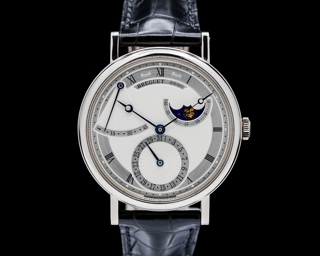 Breguet Classique Power Reserve Moon 18K White Gold Silver Dial