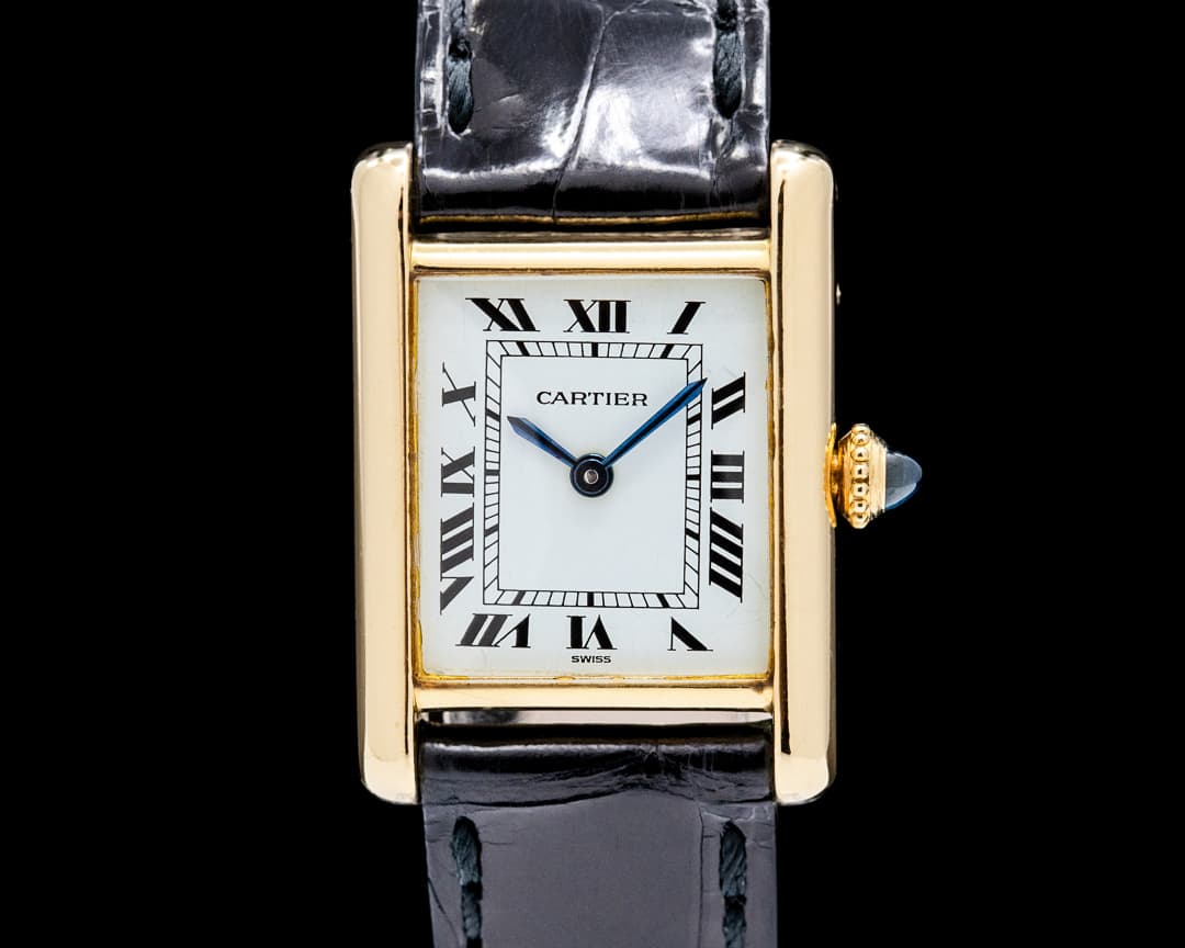 Cartier 78087 Tank Louis Cartier 18K Yellow Gold White Dial