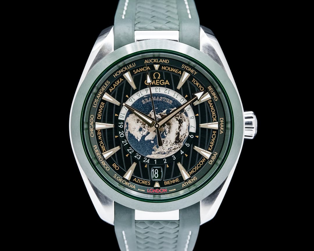 Omega Seamaster Aqua Terra Worldtimer SS Green Dial