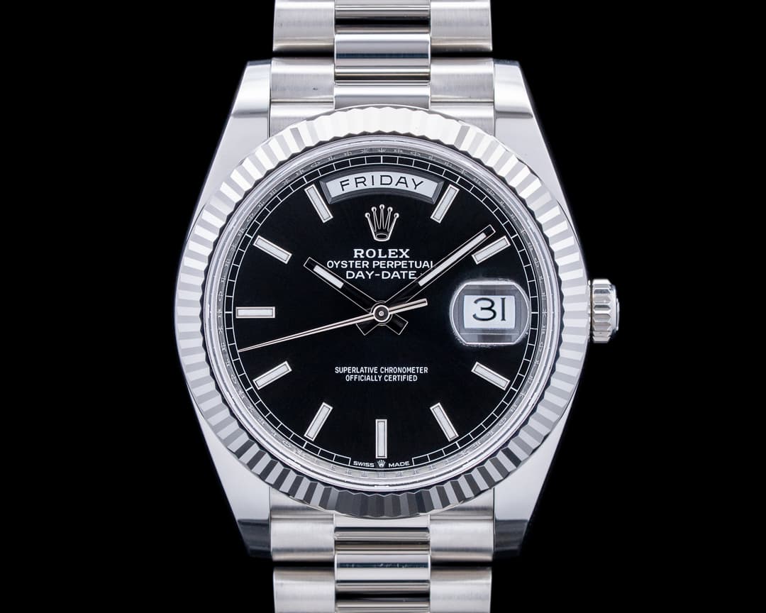 Rolex 228236 Day-Date President Platinum Black Dial 2025