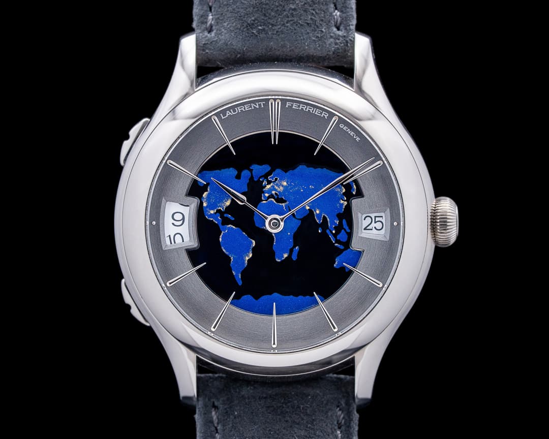 Laurent Ferrier Classic Traveller "Globe Night Blue" 18K WG Blue Enamel Dial 2026