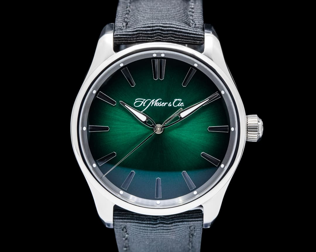 H. Moser & Cie. 3200-1202 Pioneer Centre Seconds SS Cosmic Green Dial