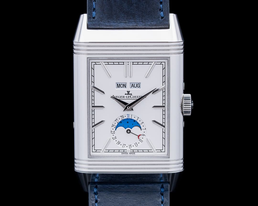 Jaeger-LeCoultre Q3918420 Reverso Tribute Duoface Calendar SS Silver Dial