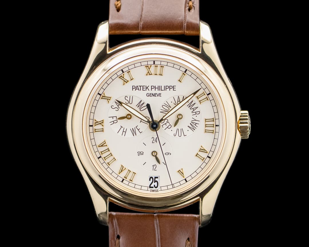 Patek Philippe 5035J Annual Calendar 18K Yellow Gold Silver Dial