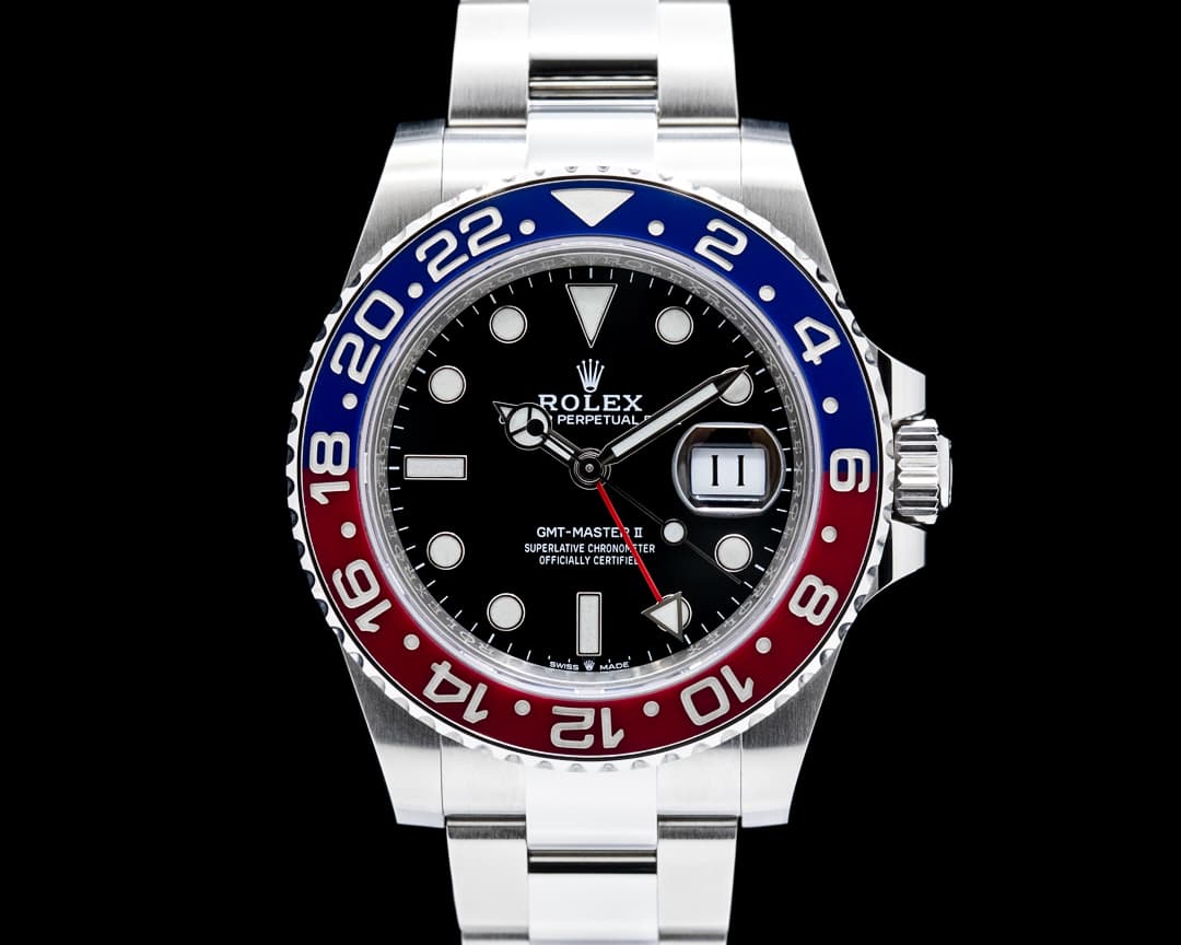 Rolex 126710BLRO GMT-Master II Pepsi Bezel SS Black Dial