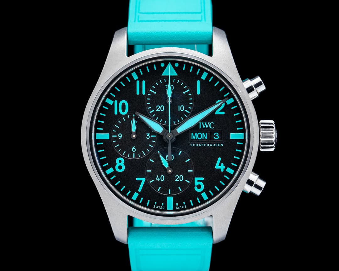 IWC Pilots Watch Chronograph "Mercedes-AMG Petronas" Titanium Black Dial