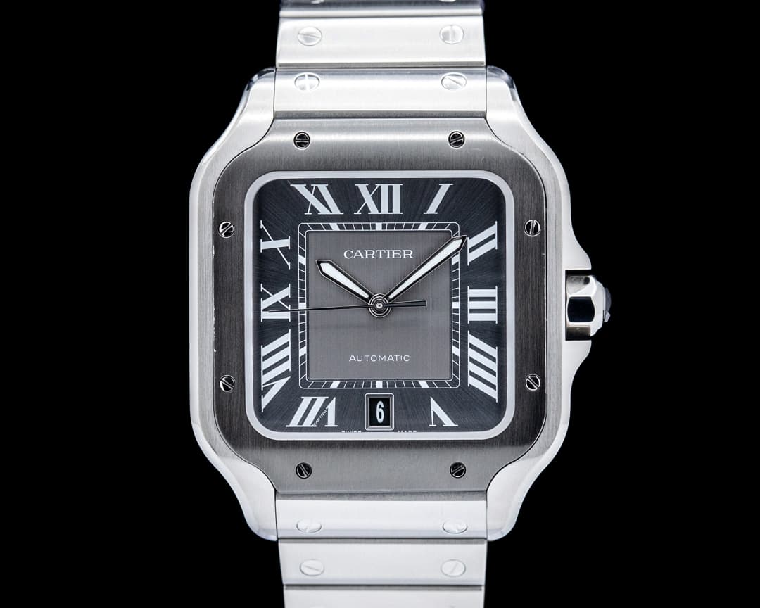 Cartier WSSA0037 Santos de Cartier SS Gray Dial