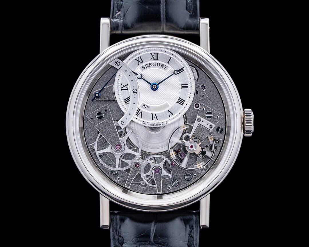 Breguet 7097BB Tradition Seconde Retrograde 18K White Gold Skeleton Dial