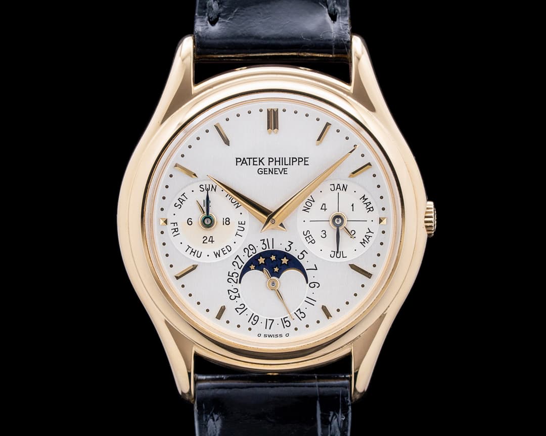 Patek Philippe 3940J Perpetual Calendar 18K Yellow Gold Silver Dial