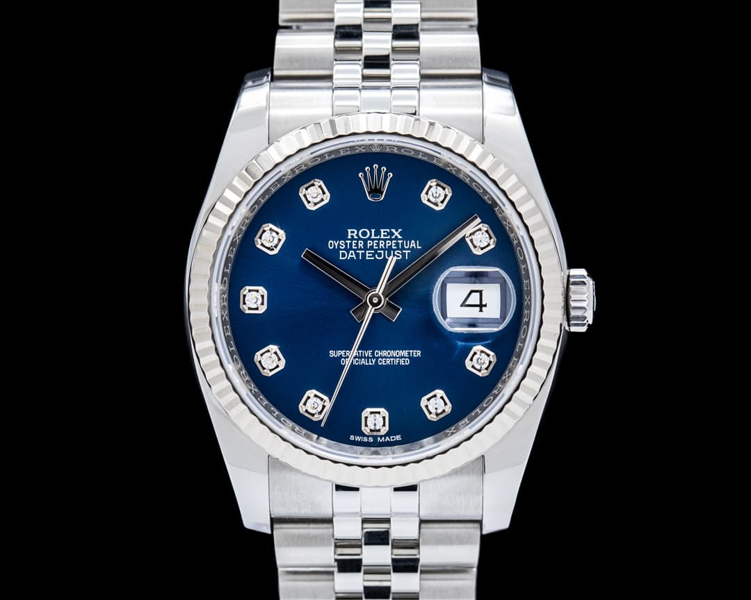 Rolex 116234 Datejust 36 SS Blue Diamond Dial
