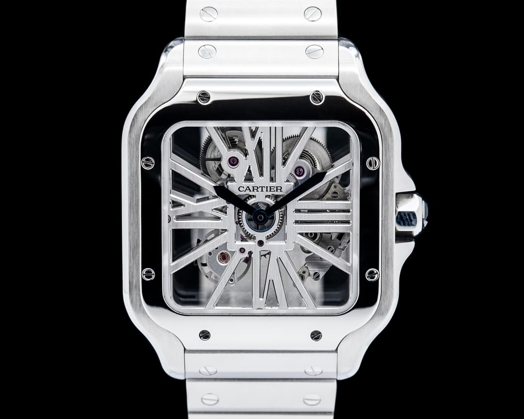 Cartier WHSA0015 Santos de Cartier Skeleton SS Skeleton Dial