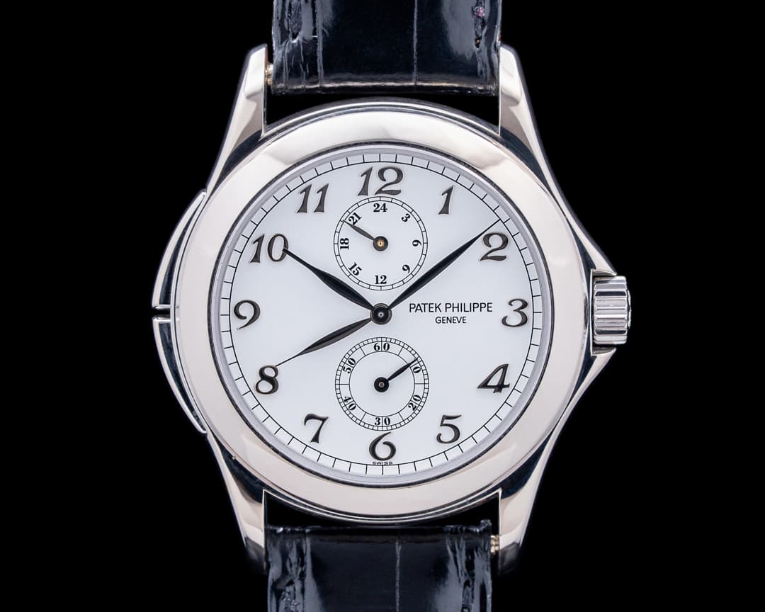 Patek Philippe 5134G Travel Time Calatrava 18K White Gold White Dial