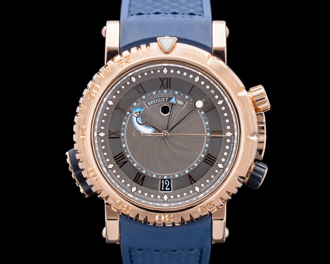 Breguet 5847BR Marine Royale Alarm 18K Rose Gold Gray Dial