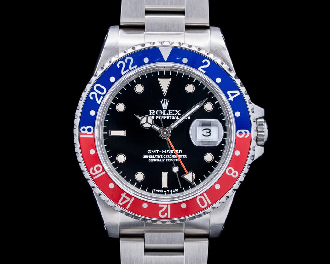 Rolex 16700 GMT-Master "Pepsi" SS Black Dial Circa. 1989