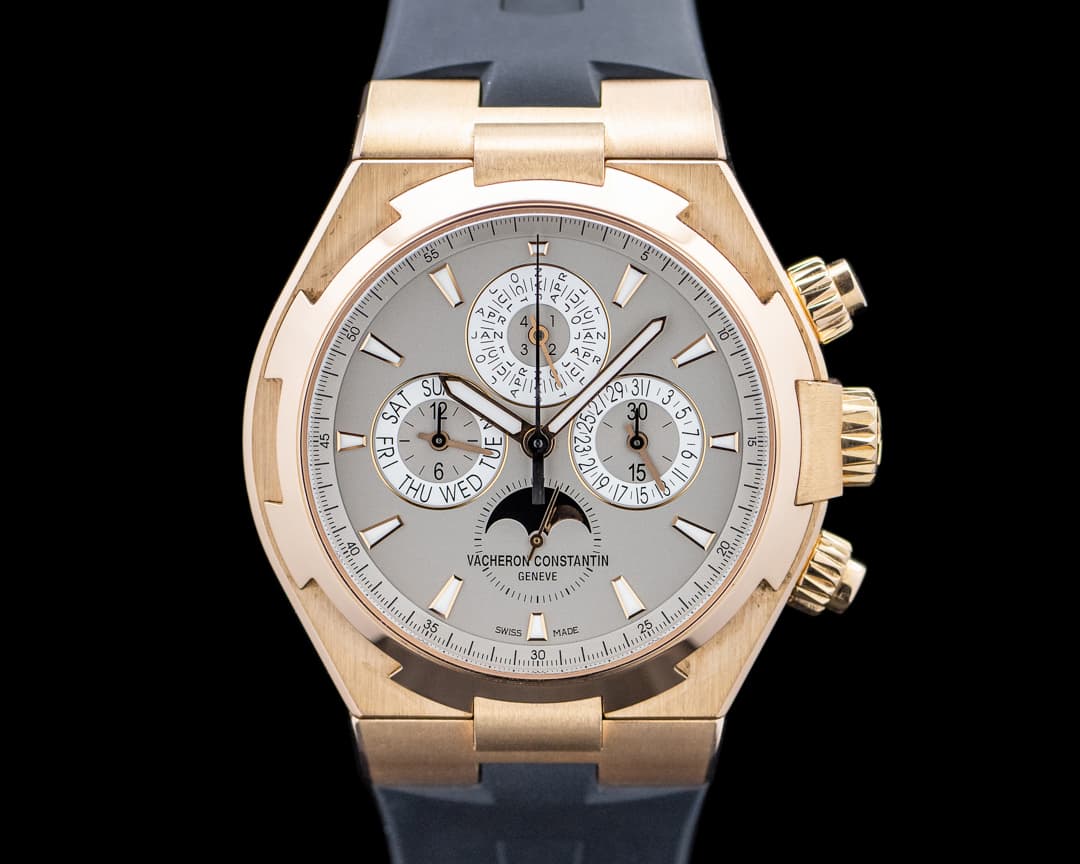 Vacheron Constantin 49020 Overseas Chronograph Perpetual Calendar 18K Rose Gold Gray Dial
