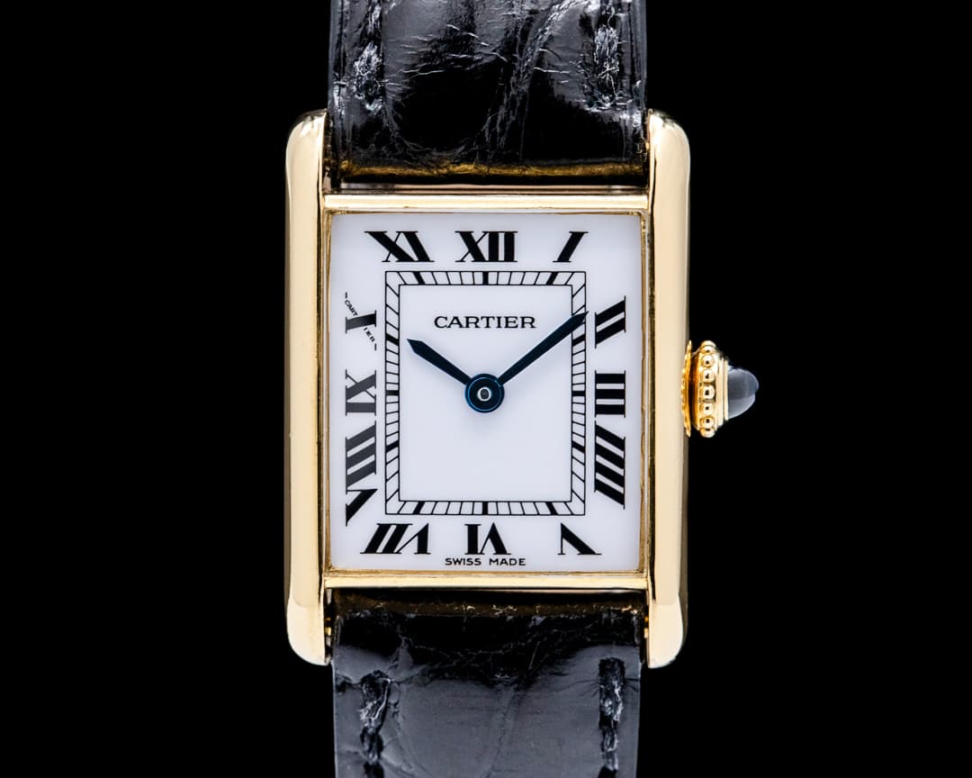 Cartier Vintage Tank Louis 18K YG White Dial