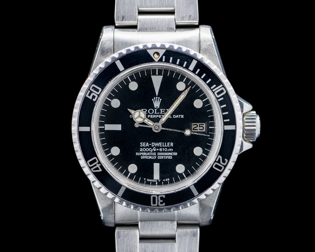Rolex 1665 Vintage Sea Dweller "Great White" SS Black Dial Circa. 1979