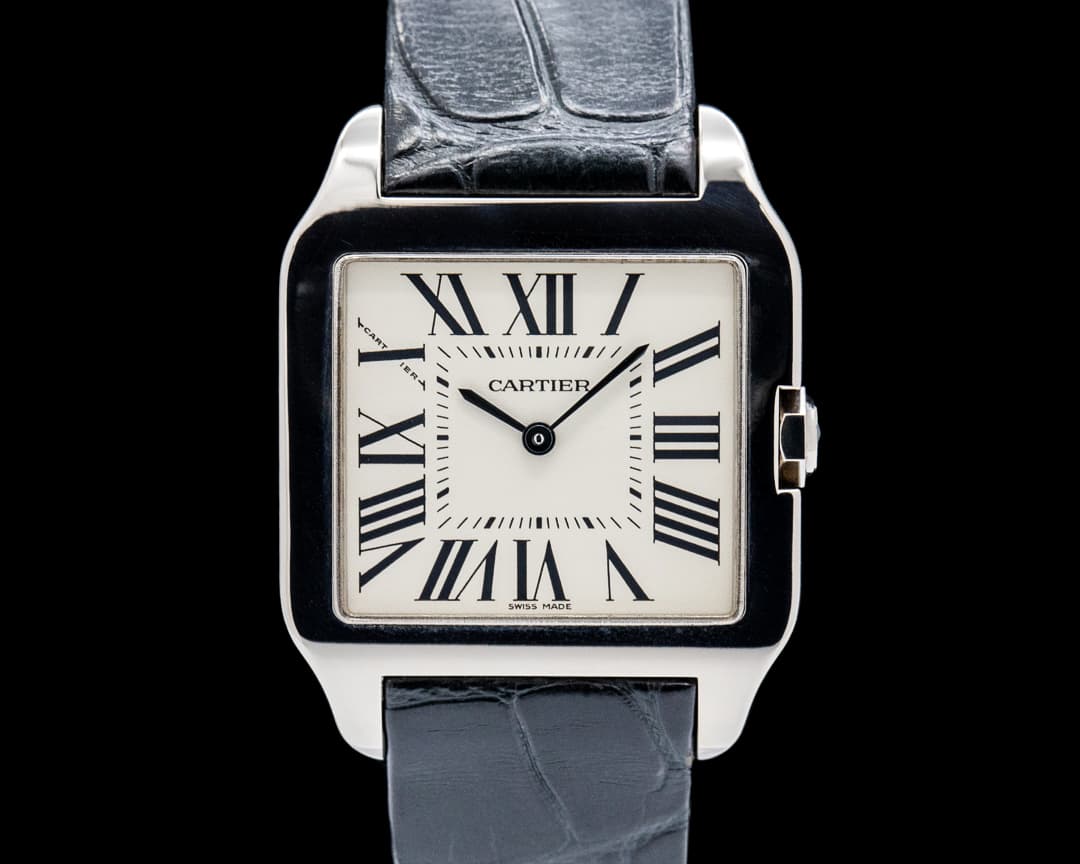 Cartier Santos Dumont Small 18K White Gold White Dial