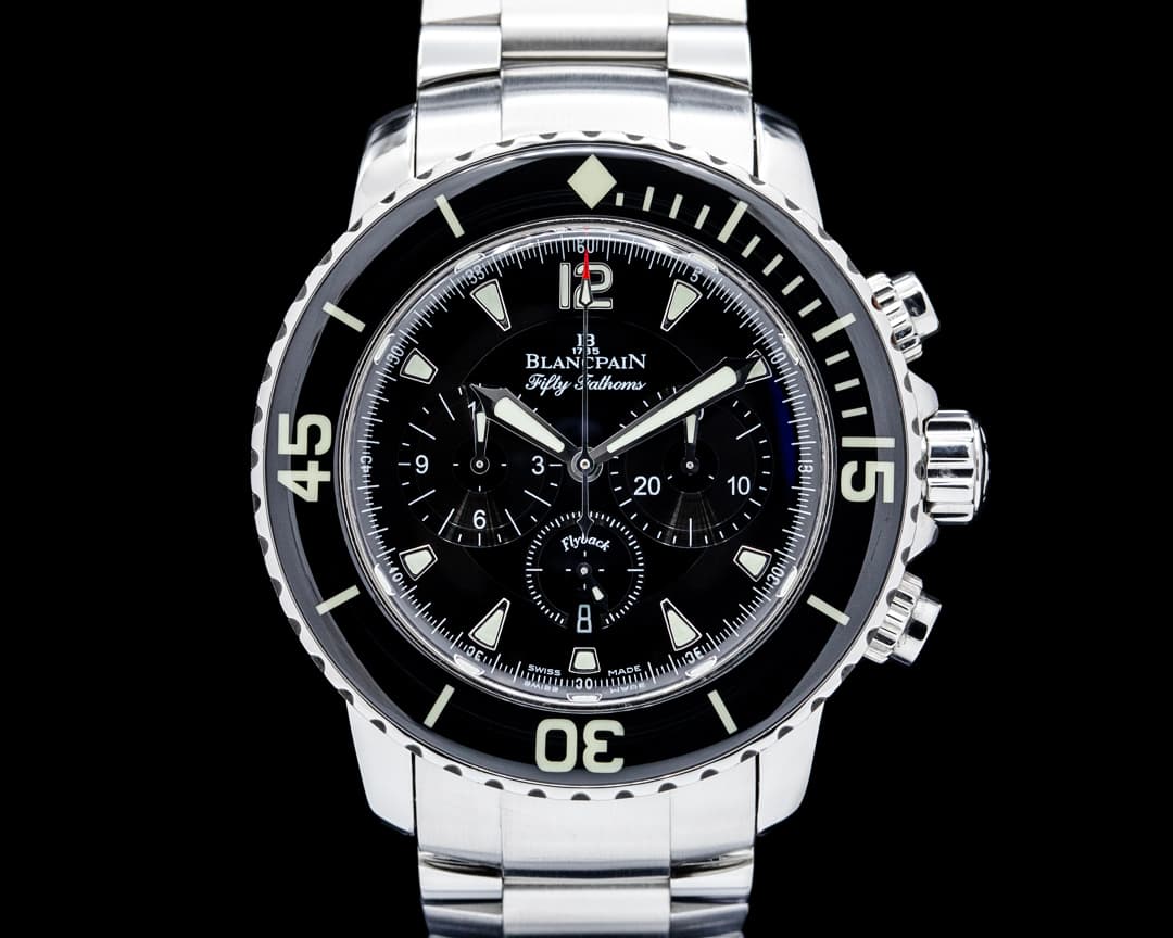 Blancpain 5085F Fifty Fathoms Chronographe Flyback SS Black Dial