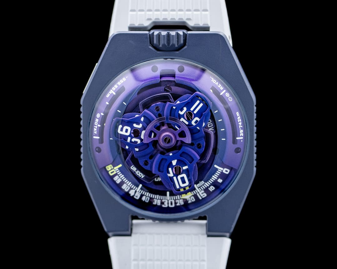 URWERK UR-100V UltraViolet Titanium Purple Dial LIMITED