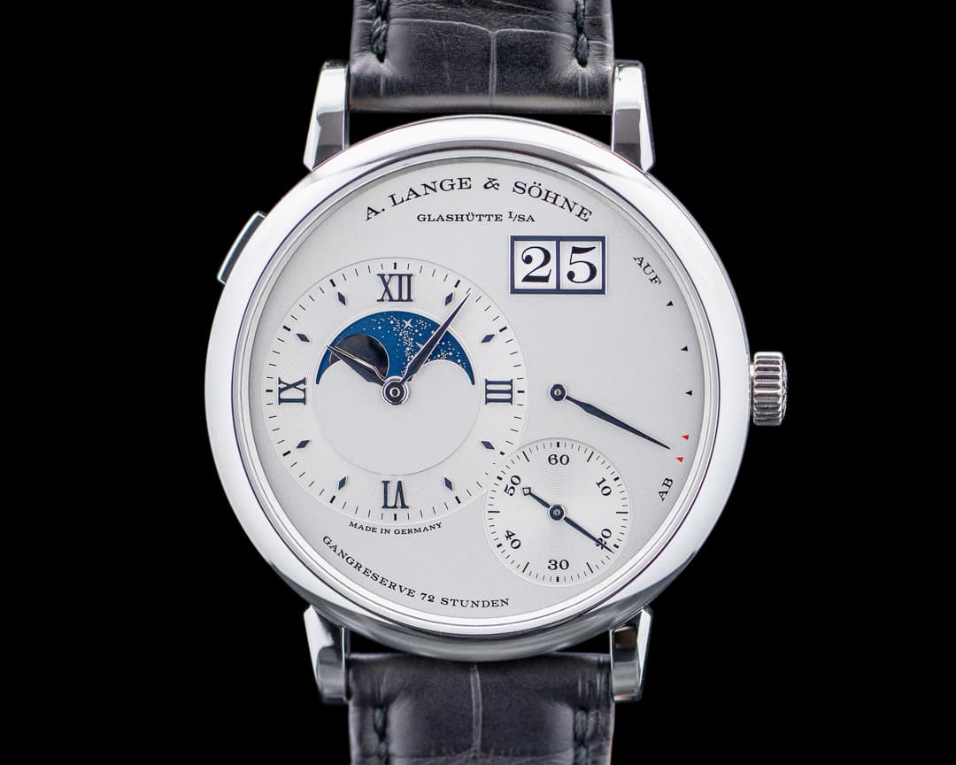 A. Lange & Söhne Grande Lange 1 Moonphase Platinum Silver Dial
