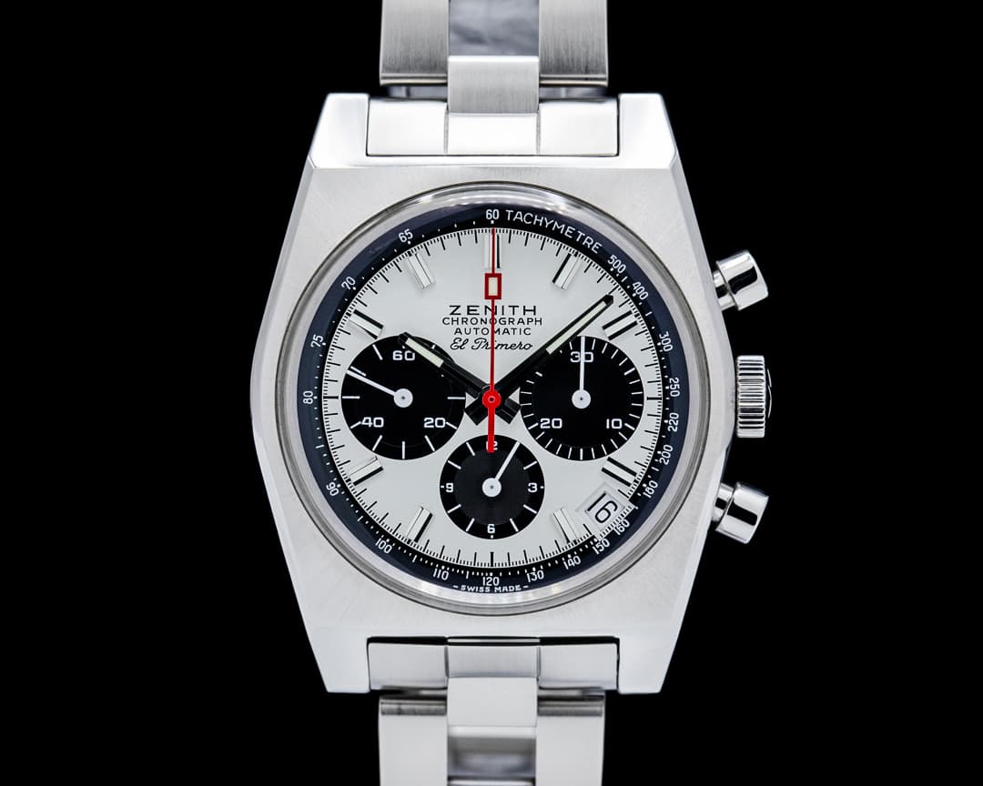 Zenith El Primero A384 Revival 50th Anniversary SS White Panda Dial