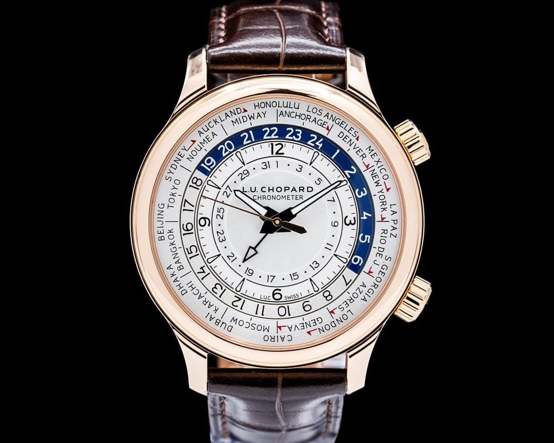 Chopard 161942-5001 L.U.C Time Traveler One 18K Rose Gold Silver Dial