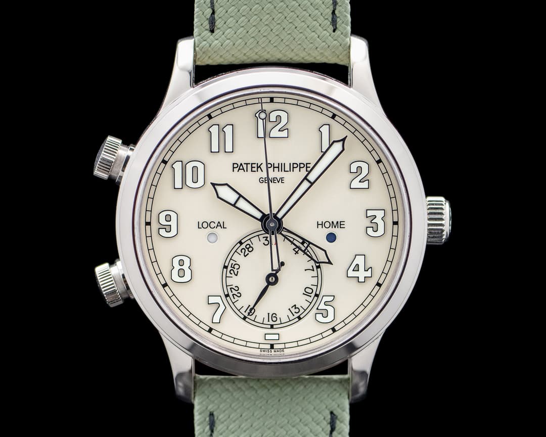 Patek Philippe 5524G Calatrava Pilot Travel Time 18K White Gold Ivory Dial 2026