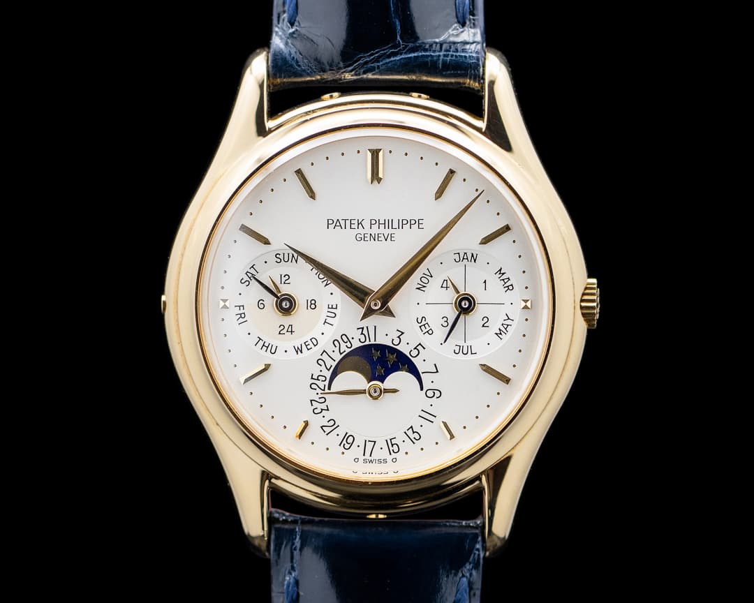 Patek Philippe 3940J Perpetual Calendar 18K Yellow Gold Silver Dial