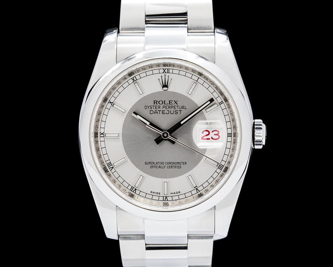 Rolex 116200 Datejust SS Silver Tuxedo Dial Circa. 2008