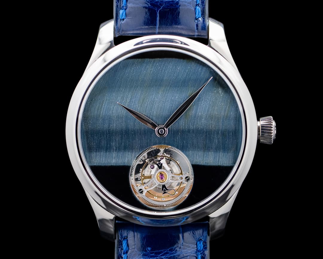 H. Moser & Cie. Endeavour Tourbillon Concept 18K White Gold Falcon's Eye Dial LIMITED