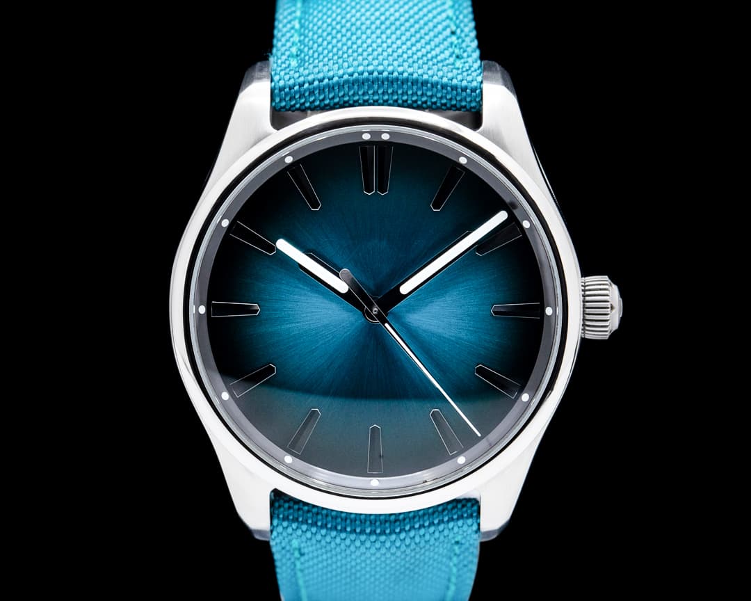 H. Moser & Cie. 3200-1214 Pioneer Centre Seconds SS Blue Fume Dial