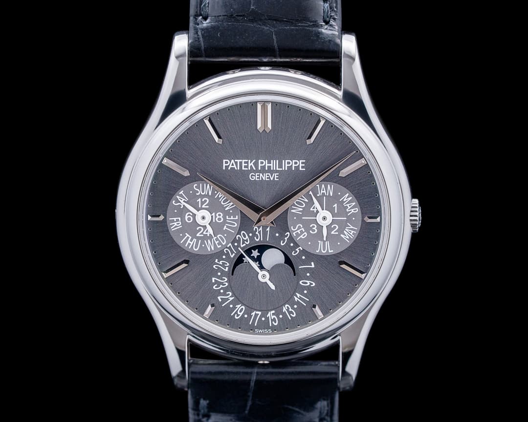 Patek Philippe 5140P Perpetual Calendar Platinum Charcoal Gray Dial RARE