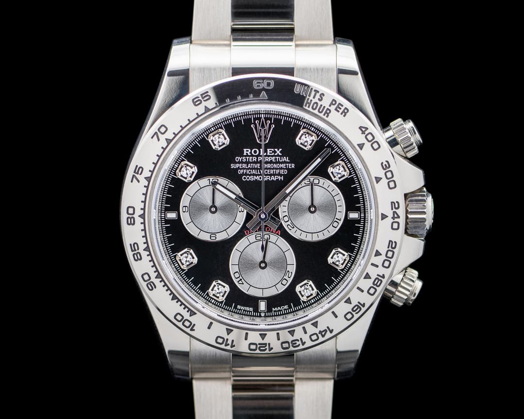 Rolex 126509 Daytona 18K White Gold Black Diamond Dial