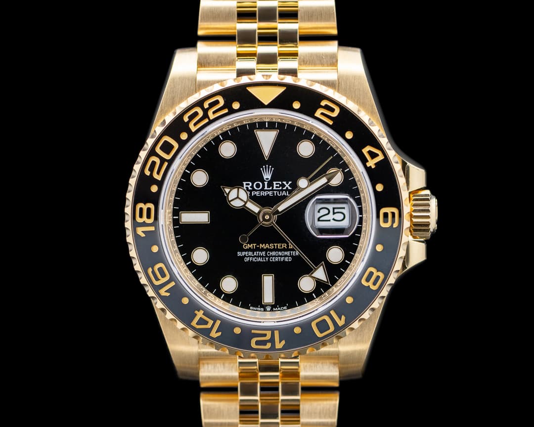 Rolex 126718GRNR GMT-Master II 18K Yellow Gold Black Dial 2025