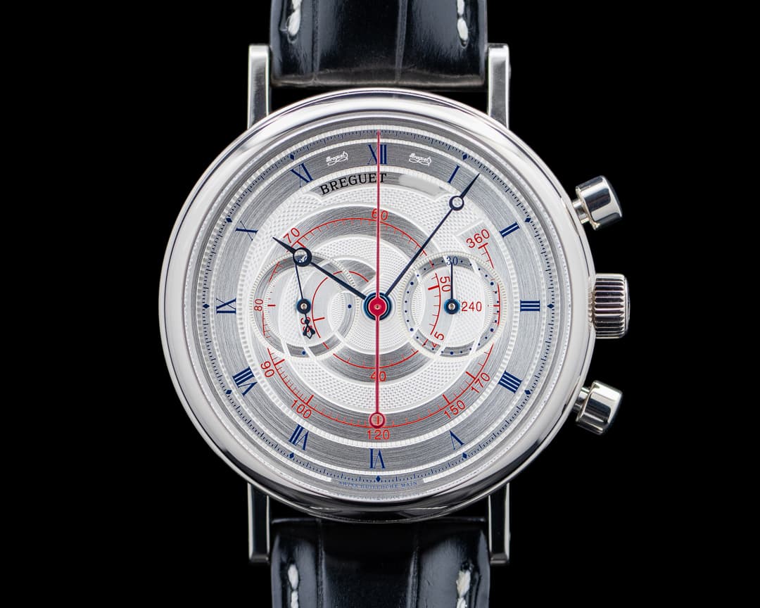 Breguet 5247BB Classique Chronograph 18K White Gold Silver Dial