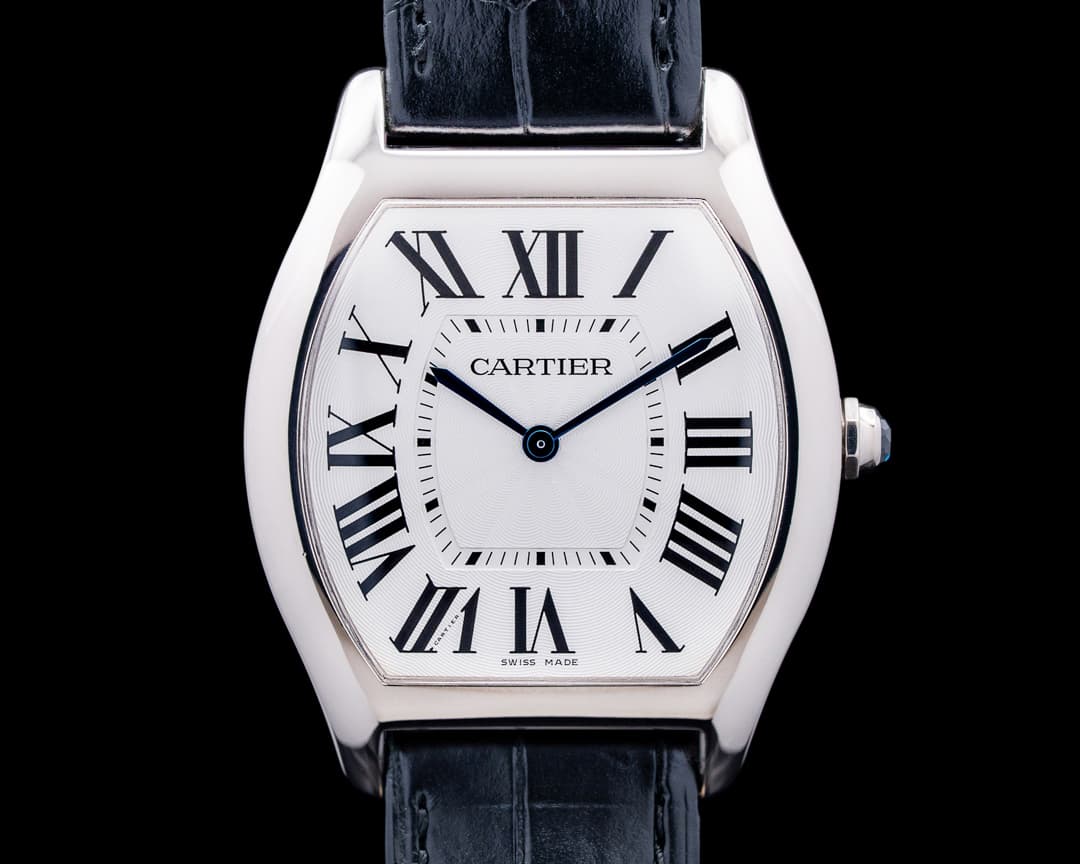 Cartier WGTO0003 Tortue Extra-Flat 18K White Gold Silver Dial