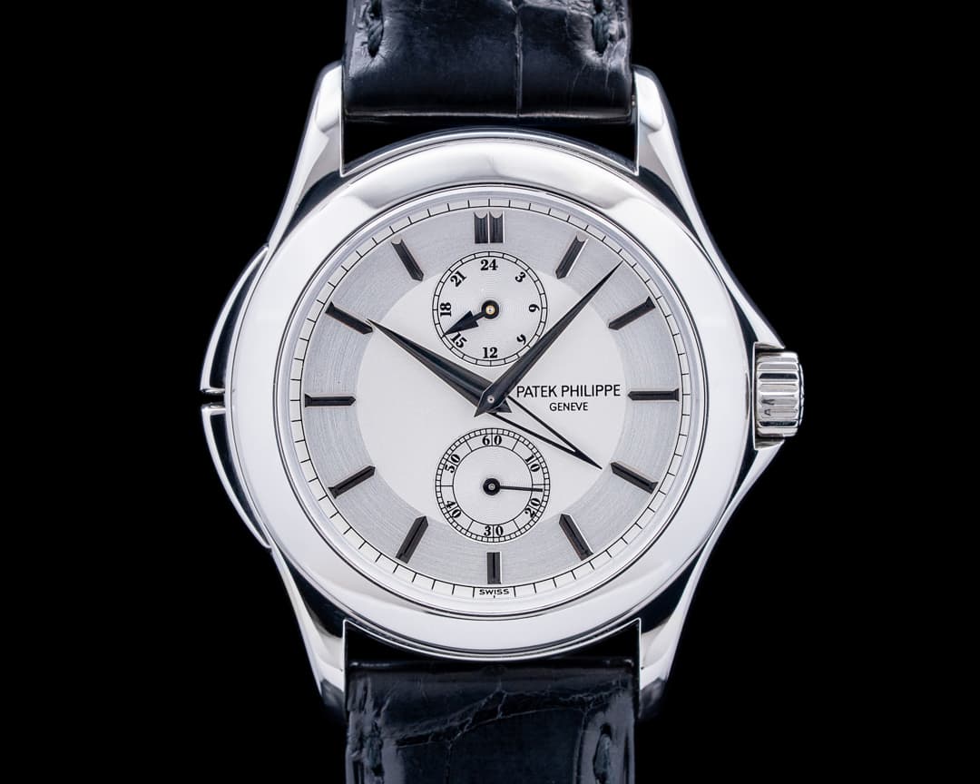 Patek Philippe 5134P Calatrava Travel Time Platinum Silver Dial