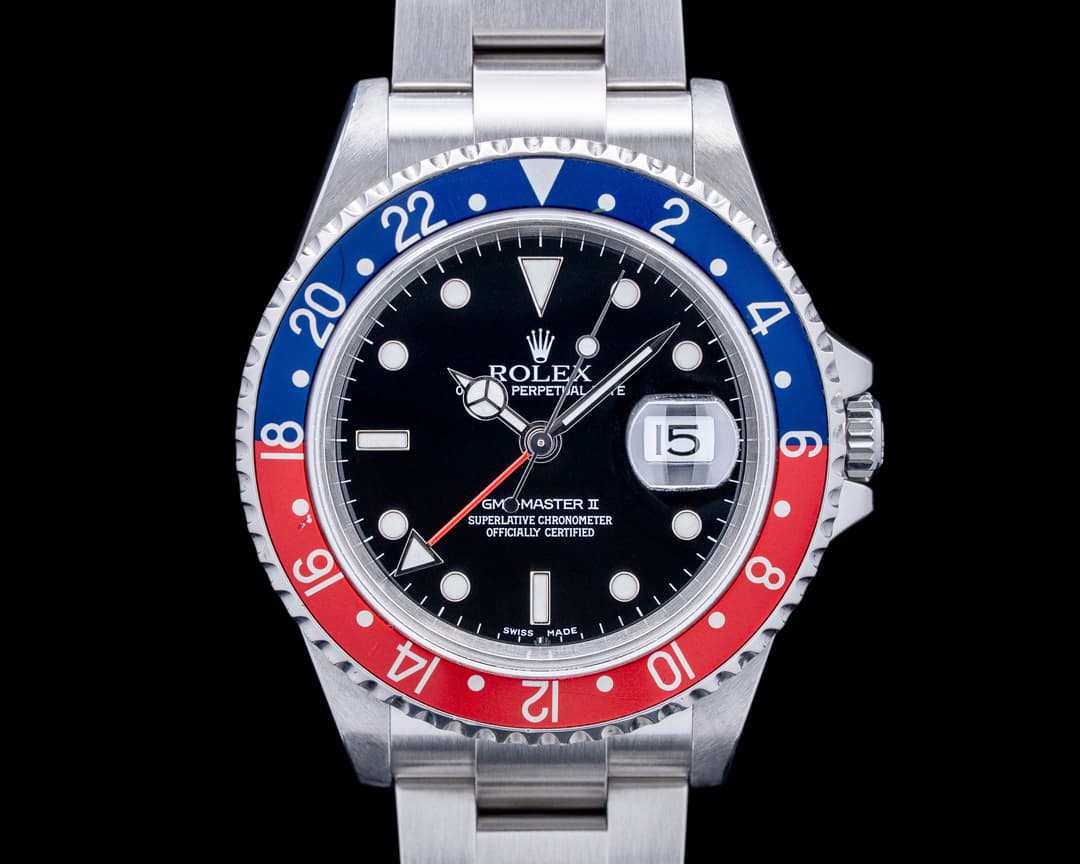 Rolex 16710 GMT-Master II "Pepsi" SS Black Dial