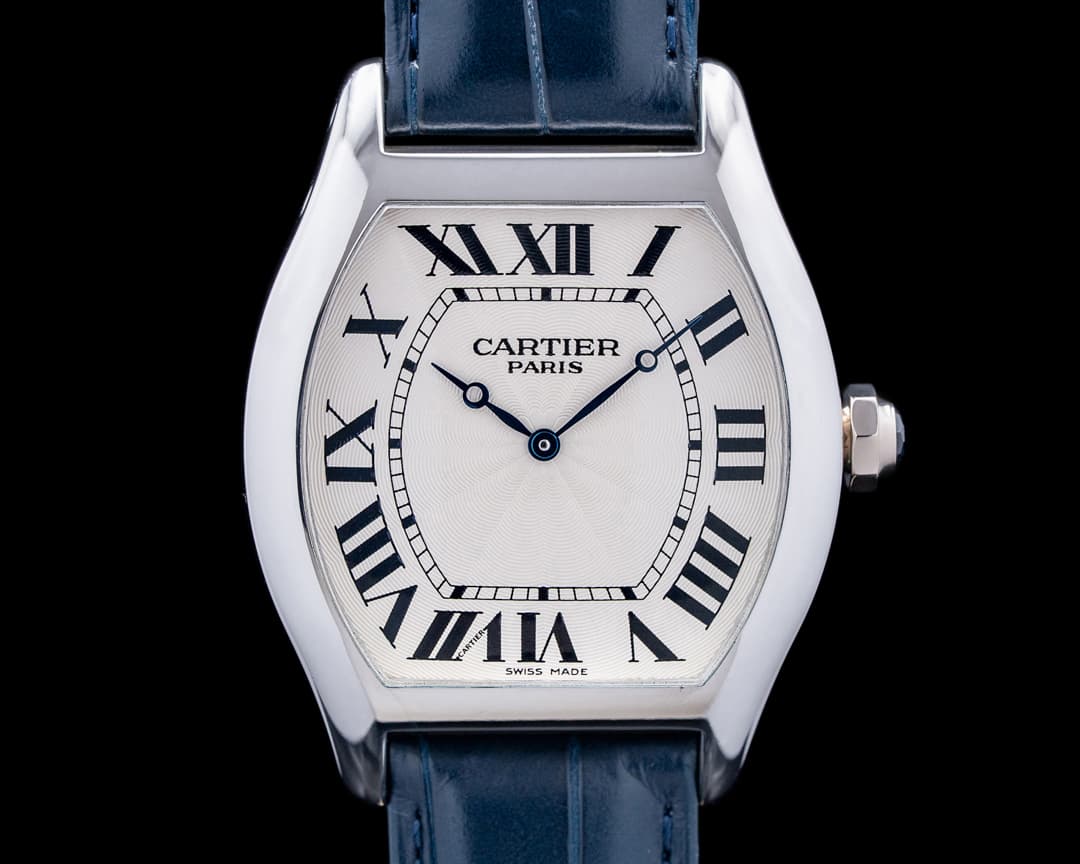 Cartier 2764 Tortue XL Collection Prive CPCP Platinum Silver Dial