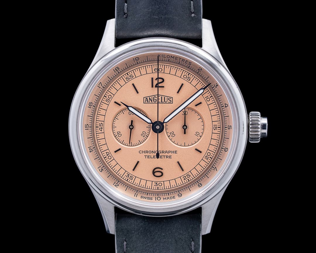Angelus Chronographe Telemetre "Bronze Rose" SS Salmon Dial LIMITED 2026