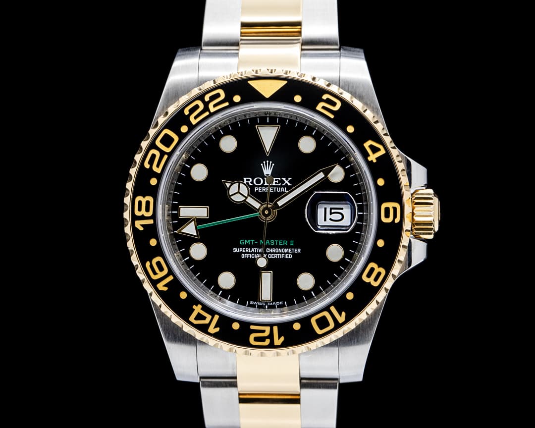 Rolex 116713LN GMT Master II SS / 18K YG Black Dial