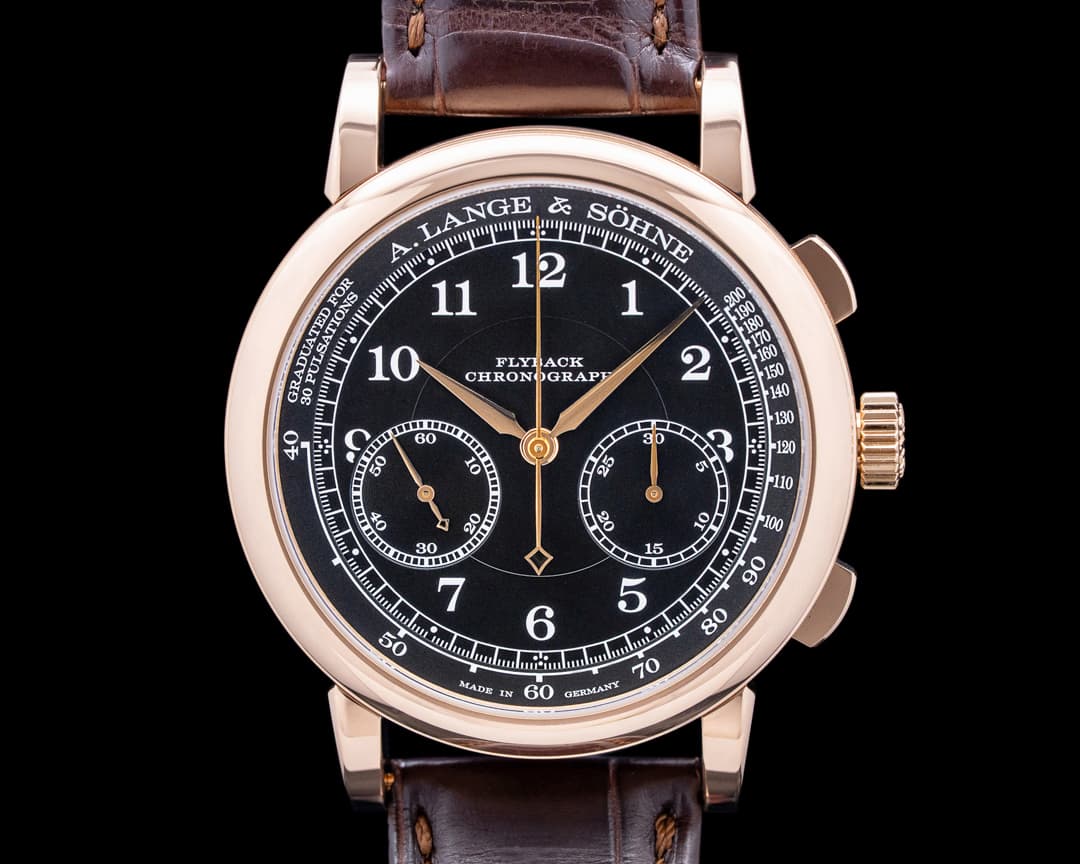A. Lange & Söhne 414.031 1815 Chronograph 18K Rose Gold Black Dial