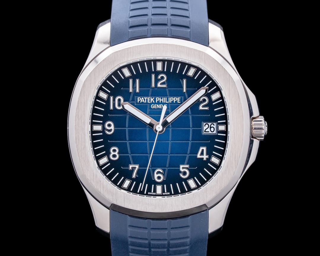 Patek Philippe 5168G Aquanaut 18K White Gold Blue Dial