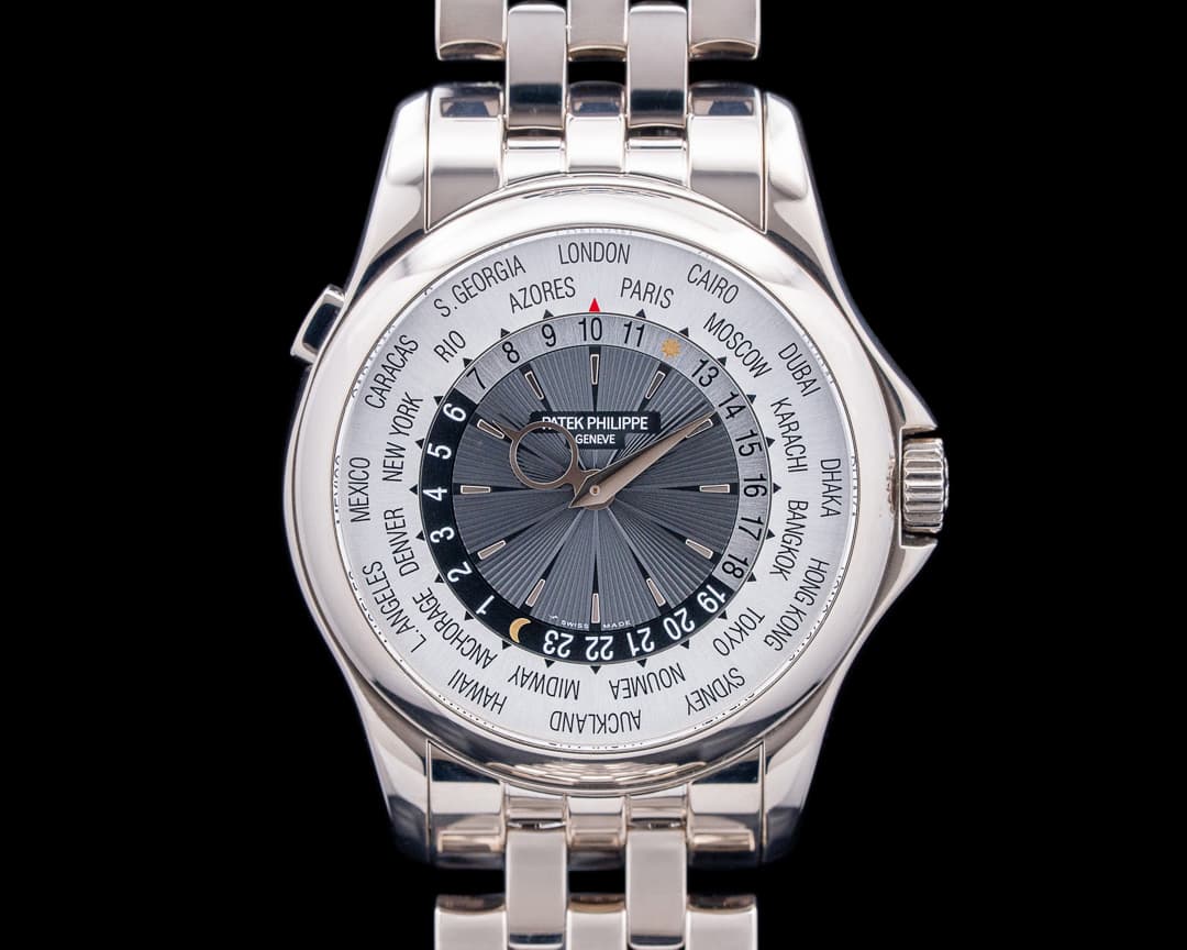 Patek Philippe 5130/1G-010 World Time 18K White Gold Silver Dial