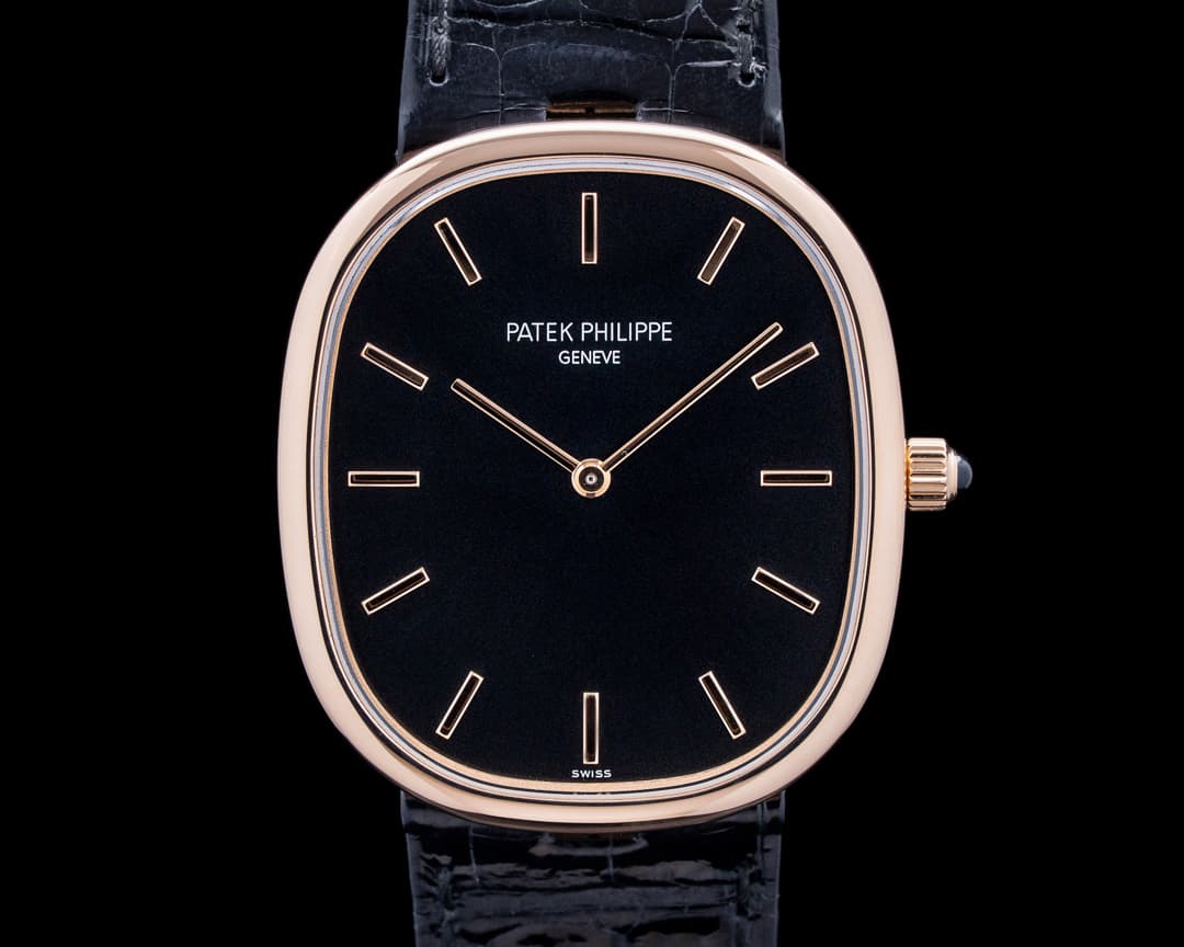 Patek Philippe 5738R Golden Ellipse 18K Rose Gold Black Dial