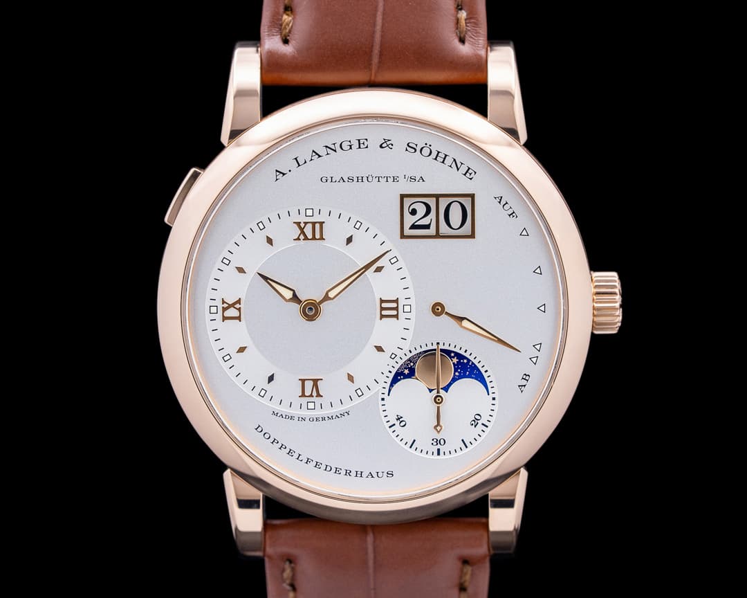 A. Lange & Söhne 192.032 Lange 1 Moon Phase 18K Rose Gold Silver Dial